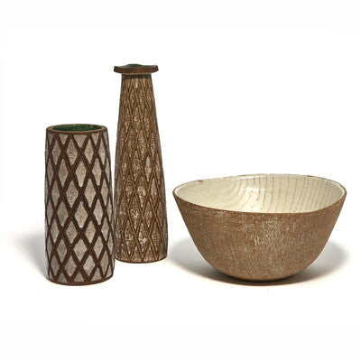 Kåre Berven Fjeldsaa bowl and vases